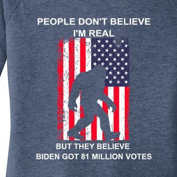 Believe Biden Bigfoot For 4th Of July Women’s Perfect Tri Tunic Long Sleeve Shirt