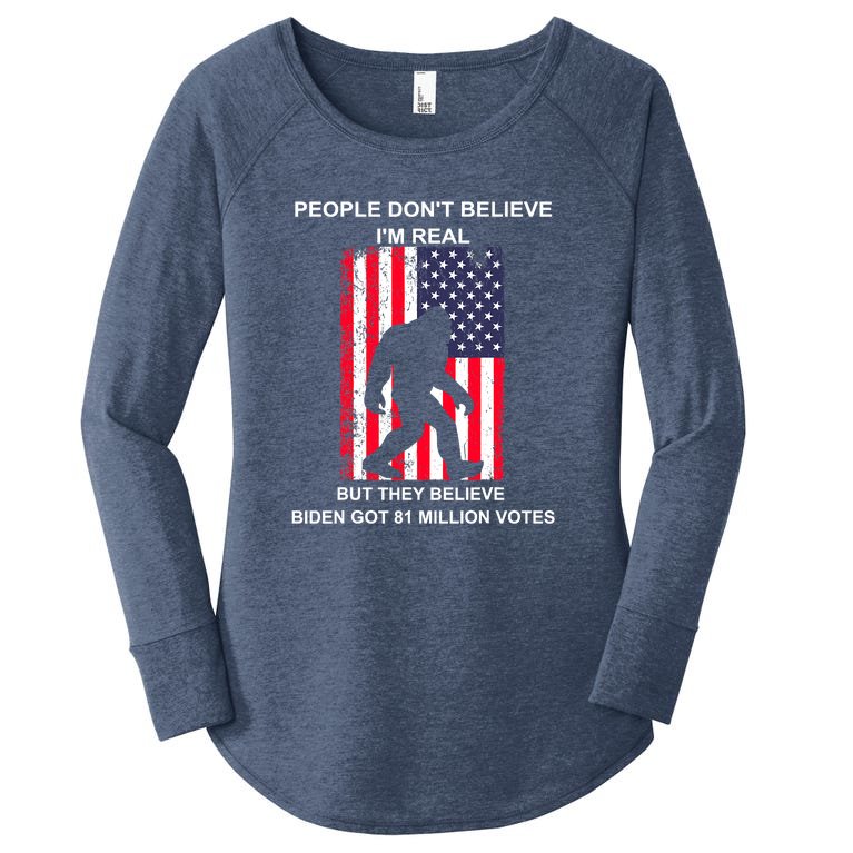 Believe Biden Bigfoot For 4th Of July Women’s Perfect Tri Tunic Long Sleeve Shirt