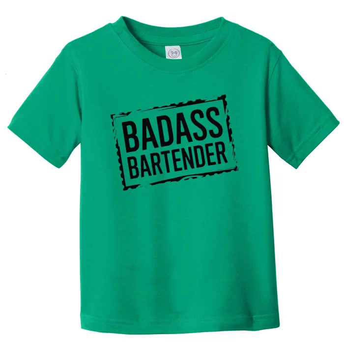 Badass Bartender Barkeeper Mixer Drinks Server Toddler T-Shirt