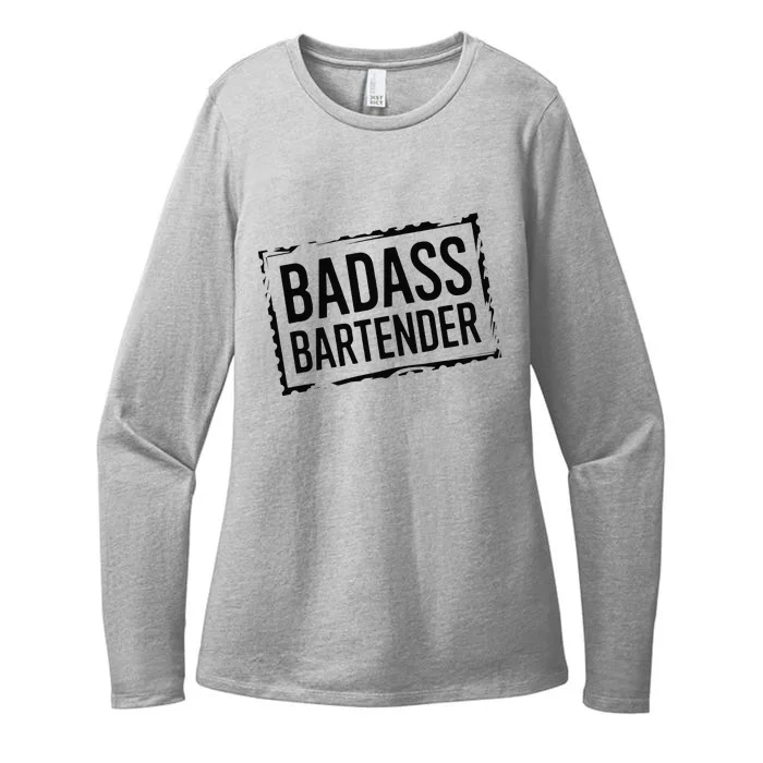 Badass Bartender Barkeeper Mixer Drinks Server Womens CVC Long Sleeve Shirt