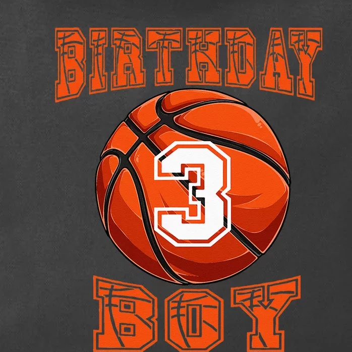 Basketball Birthday Boy 3 Year Old 3rd Birthday Zip Tote Bag