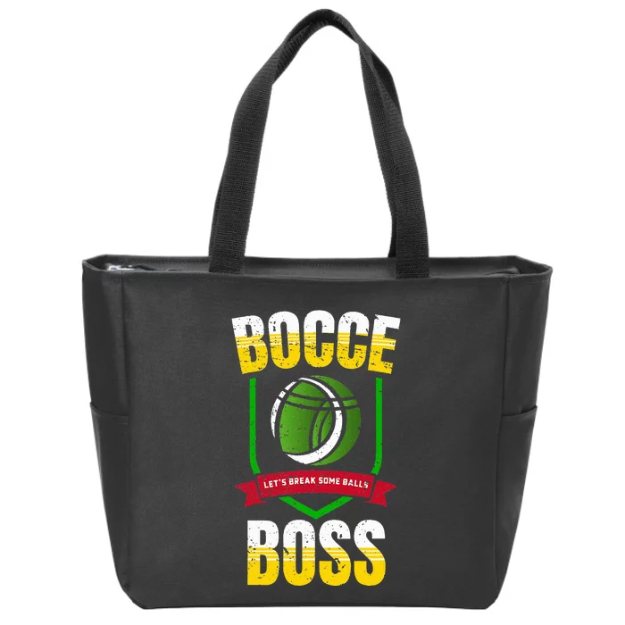 Bocce Boss Boules Sports Lawn Bocce Ball Zip Tote Bag