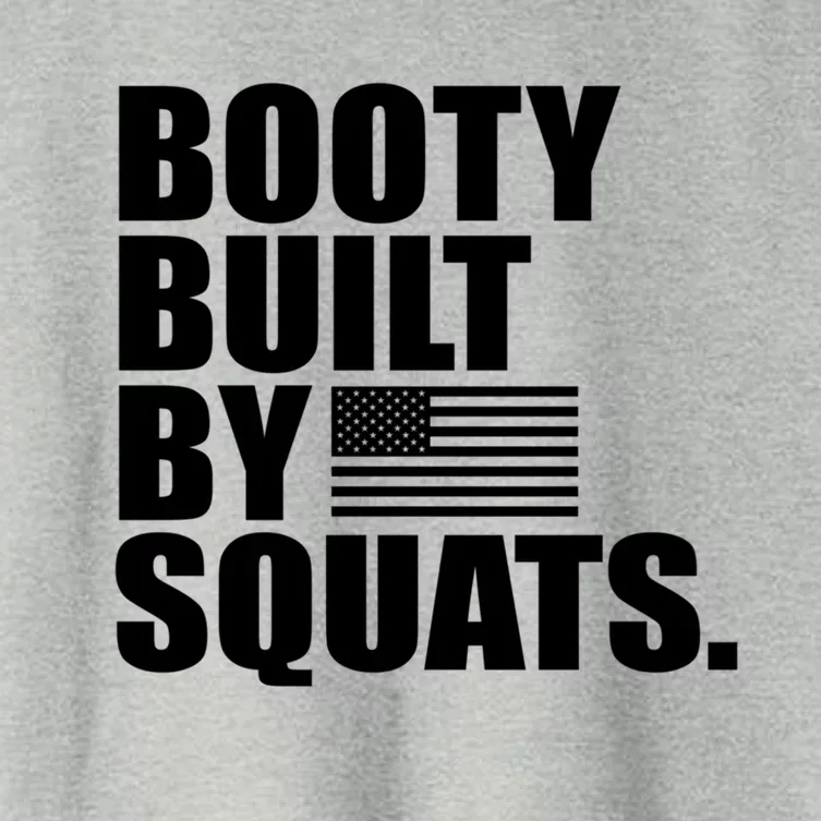 Booty Built By Squats Fitness Gym Rat Leg Day Birthday Flag Gift Women's Crop Top Tee