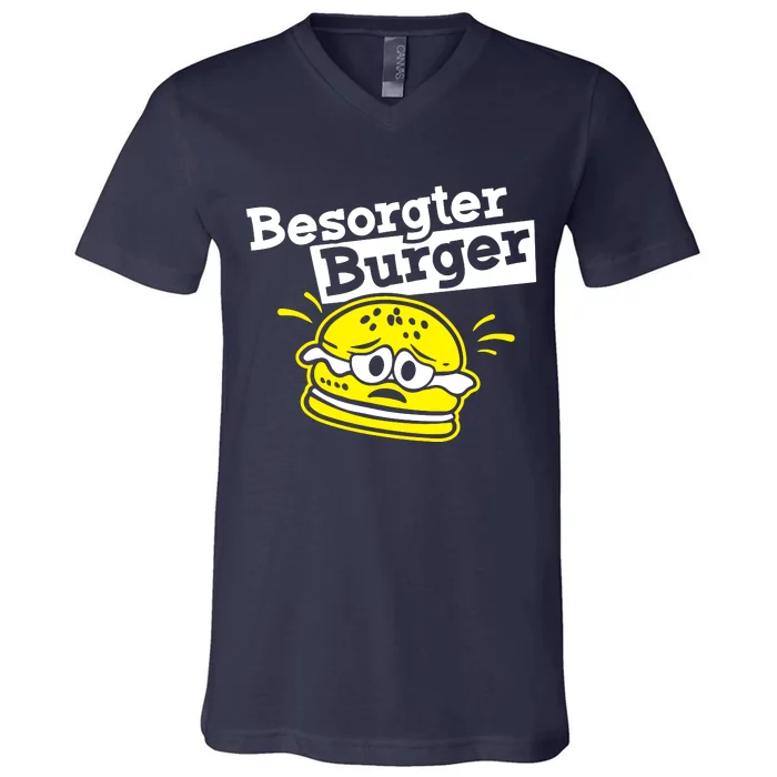 Besorgter Burger V-Neck T-Shirt