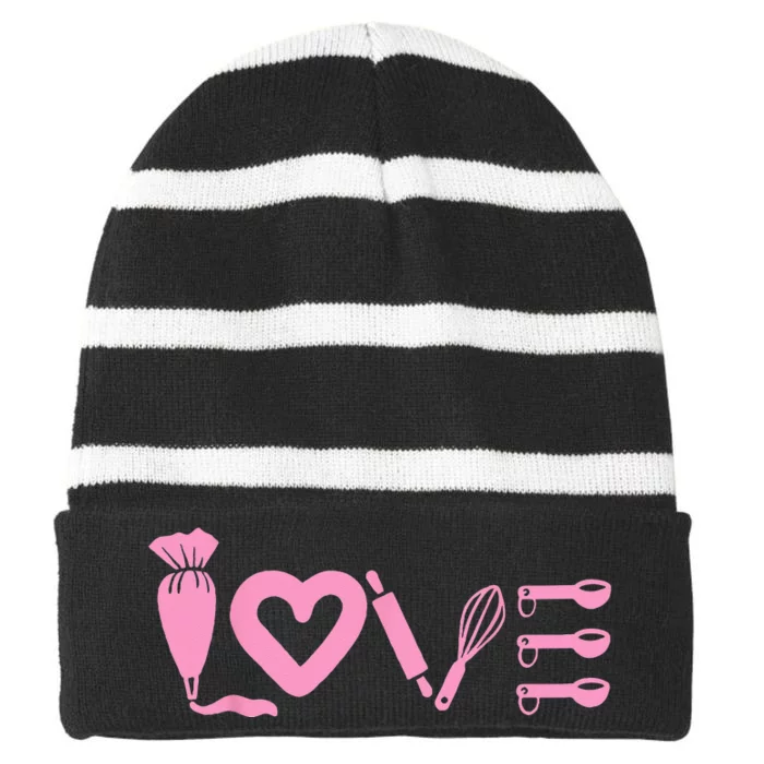 Baking Baker Striped Beanie with Solid Band