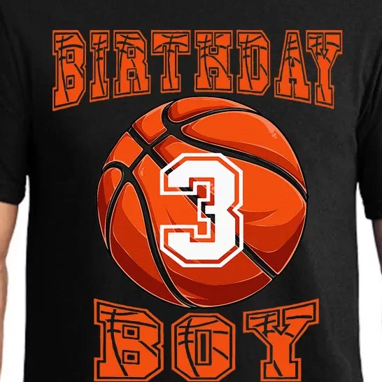 Basketball Birthday Boy 3 Year Old 3rd Birthday Pajama Set