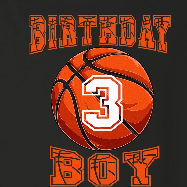 Basketball Birthday Boy 3 Year Old 3rd Birthday Toddler Long Sleeve Shirt