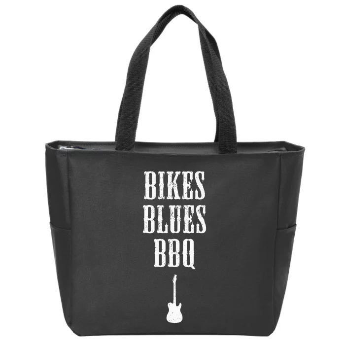 Bikes Blues Barbecue Fayetteville Ar Ozarks Music Zip Tote Bag