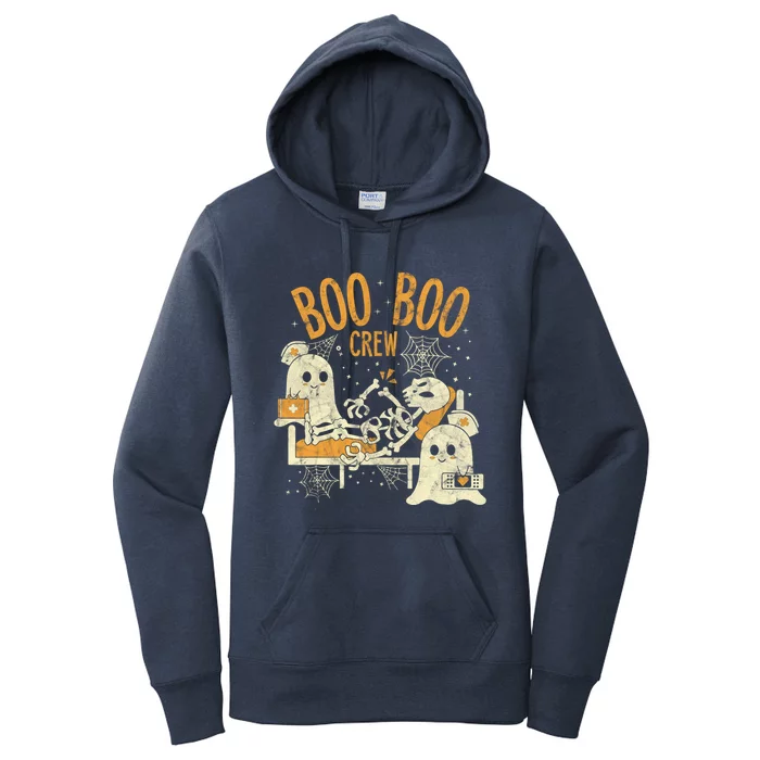 Boo Boo Crew Skeleton Nurse Halloween Gift Women's Pullover Hoodie