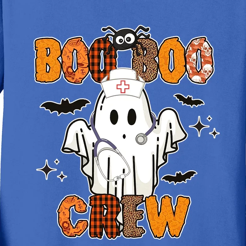 Boo Boo Crew Funny Nurse Halloween Ghost Costume Cute Gift Kids Long Sleeve Shirt