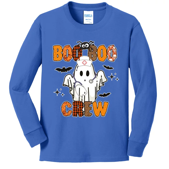 Boo Boo Crew Funny Nurse Halloween Ghost Costume Cute Gift Kids Long Sleeve Shirt