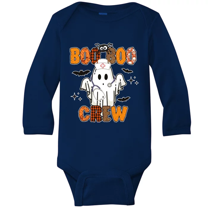 Boo Boo Crew Funny Nurse Halloween Ghost Costume Cute Gift Baby Long Sleeve Bodysuit