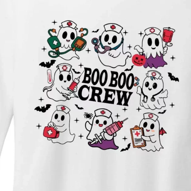 Boo Boo Crew Nurse Halloween SpoọKy Womens CVC Long Sleeve Shirt