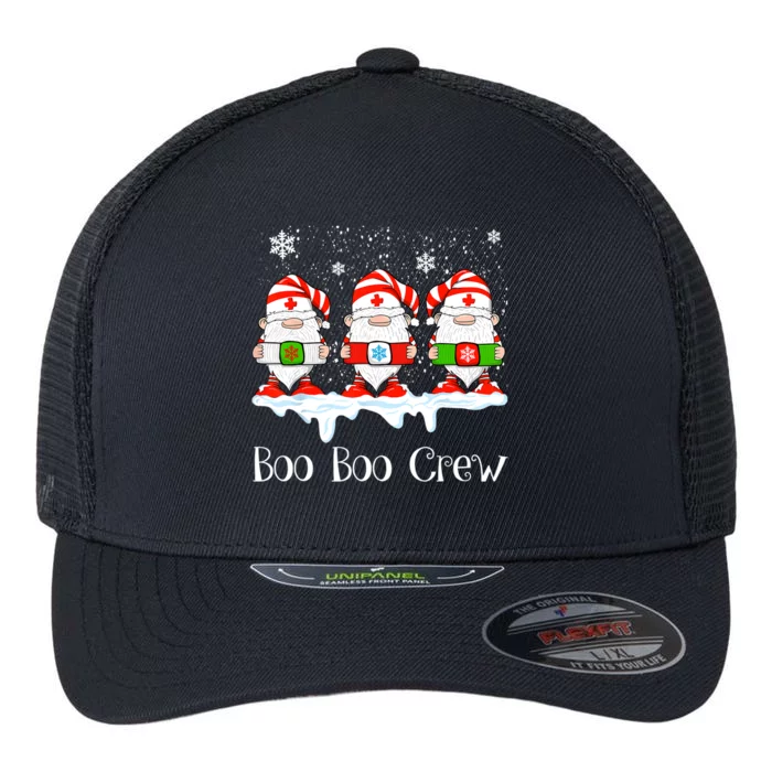 Boo Boo Crew Nurse Christmas Gnomes Xmas Gift Gift Flexfit Unipanel Trucker Cap