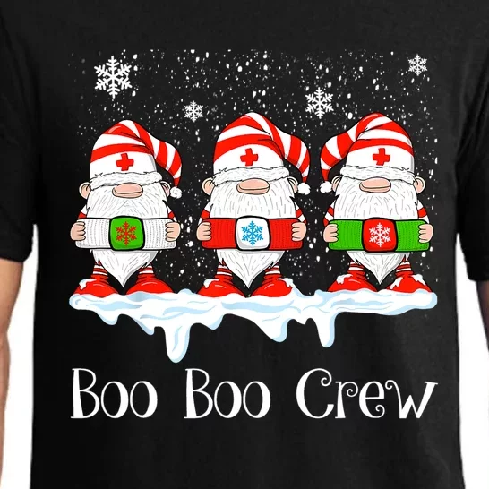 Boo Boo Crew Nurse Christmas Gnomes Xmas Gift Gift Pajama Set