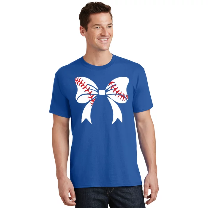 Baseball Bow Coquette Bows Great Gift T-Shirt