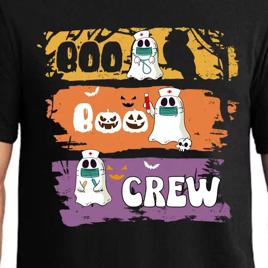 Boo Boo Crew Funny Nurse Halloween Ghost Costume Gift Pajama Set