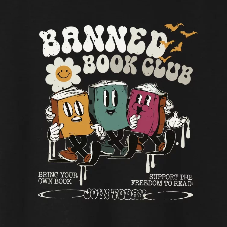 Banned Book Club Halloween Read Banned Books Women's Crop Top Tee