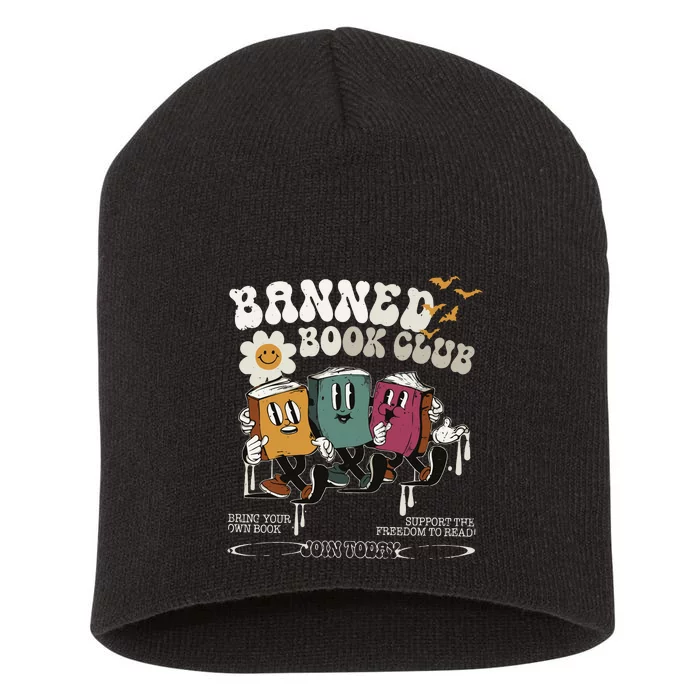 Banned Book Club Halloween Read Banned Books Short Acrylic Beanie