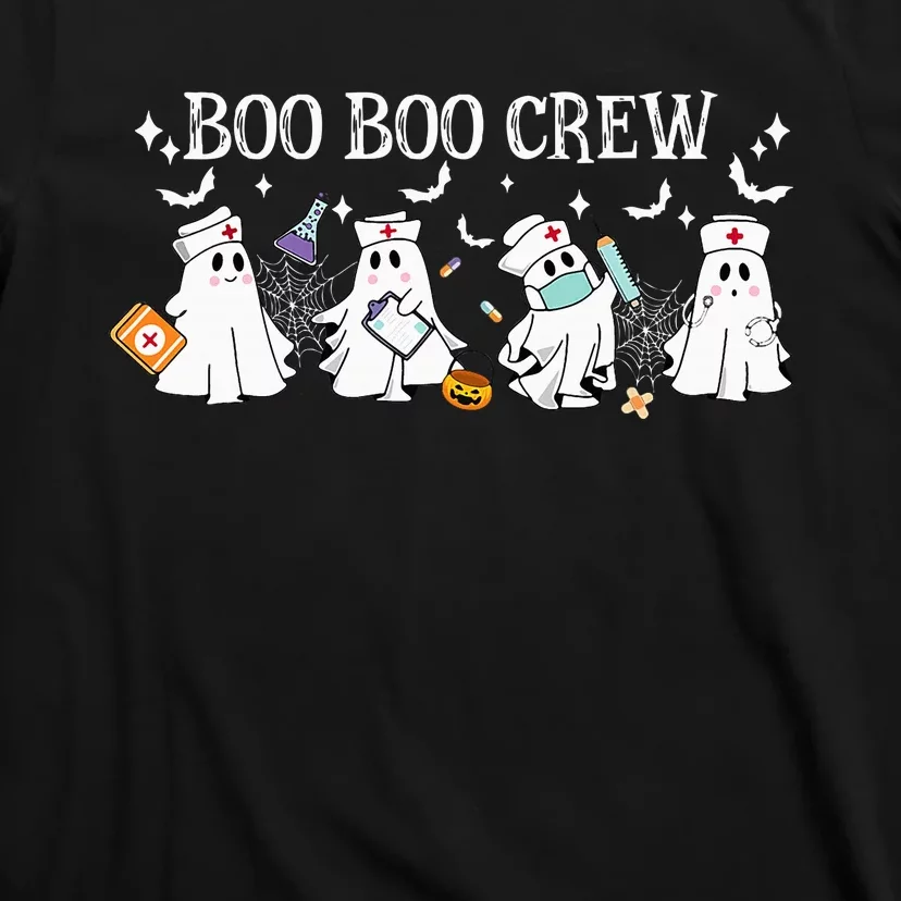 Boo Boo Crew Nurse Ghost Funny Halloween T-Shirt