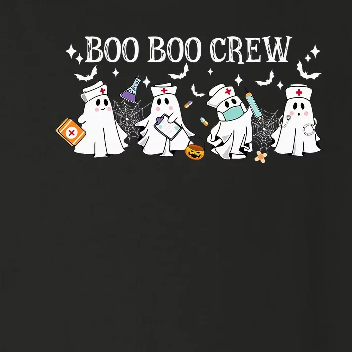 Boo Boo Crew Nurse Ghost Funny Halloween Toddler Long Sleeve Shirt