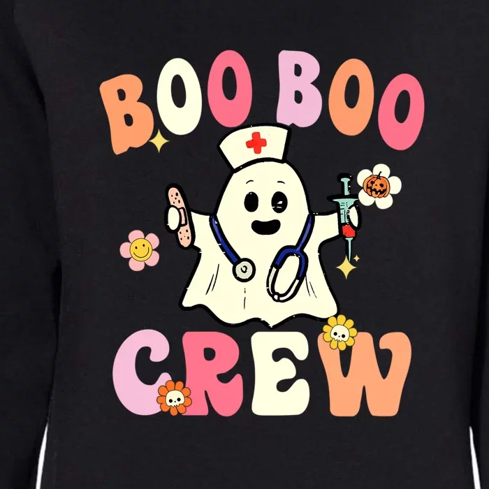 Boo Boo Crew Nurse Ghost Funny Halloween Costume For Gift Womens California Wash Sweatshirt