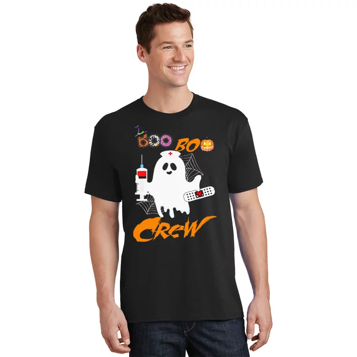 Boo Boo Crew Nurse Ghost Funny Halloween Costume Fun Gifts T-Shirt