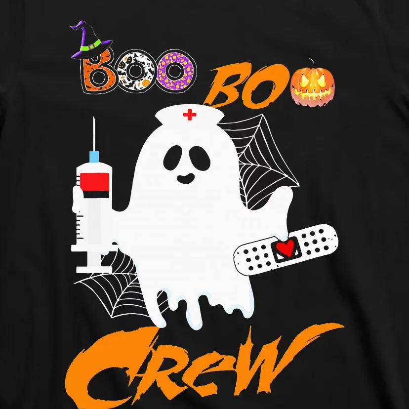 Boo Boo Crew Nurse Ghost Funny Halloween Costume Fun Gifts T-Shirt