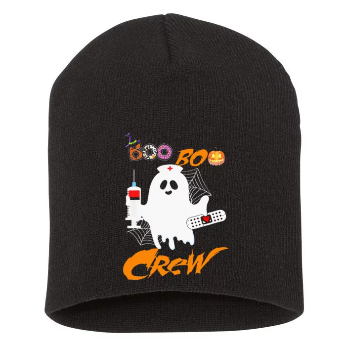 Boo Boo Crew Nurse Ghost Funny Halloween Costume Fun Gifts Short Acrylic Beanie