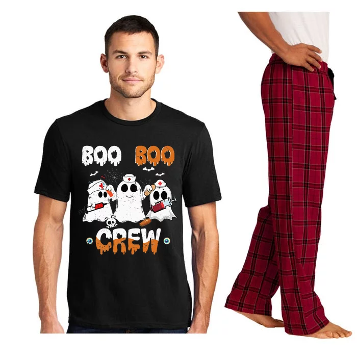 Boo Boo Crew Nurse Ghost Funny Halloween Costume Matching Pajama Set