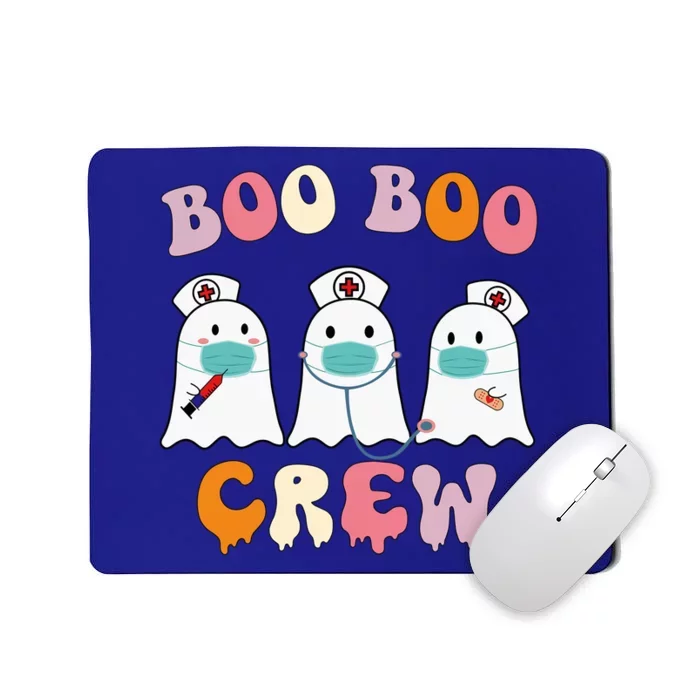 Boo Boo Crew Nurse Groovy Ghost Funny Halloween Gift Mousepad