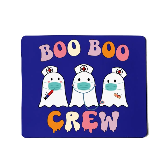 Boo Boo Crew Nurse Groovy Ghost Funny Halloween Gift Mousepad