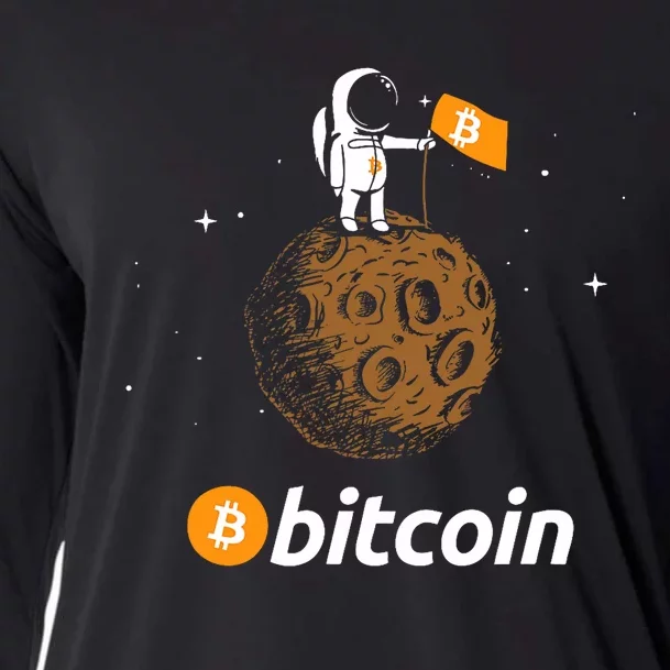 Bitcoin Btc Crypto To The Moon Featuring Astronaut Cooling Performance Long Sleeve Crew