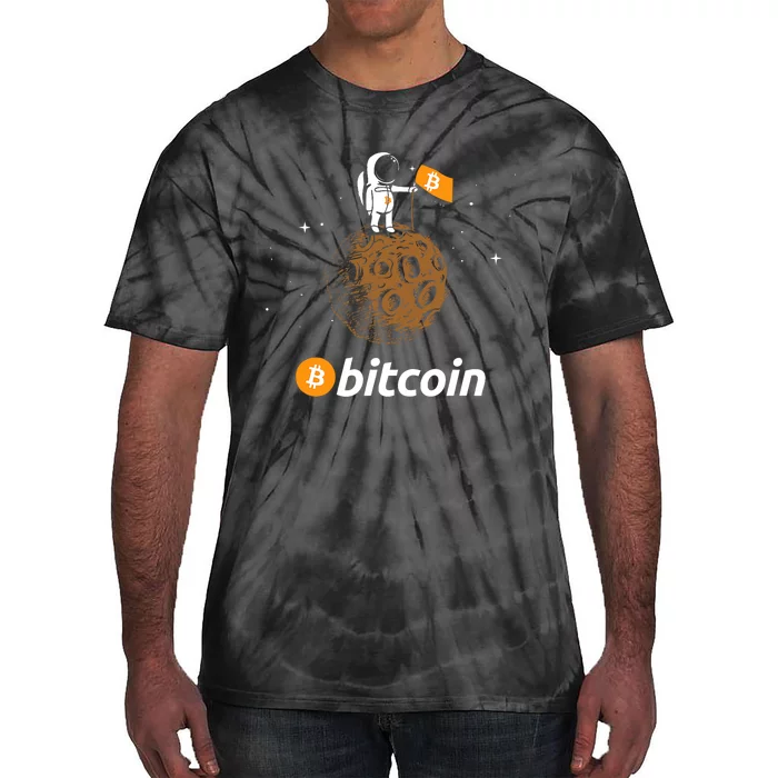 Bitcoin Btc Crypto To The Moon Featuring Astronaut Tie-Dye T-Shirt