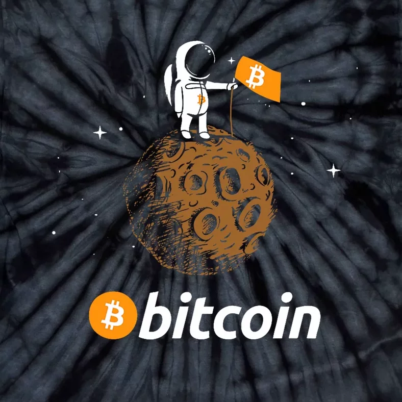 Bitcoin Btc Crypto To The Moon Featuring Astronaut Tie-Dye T-Shirt