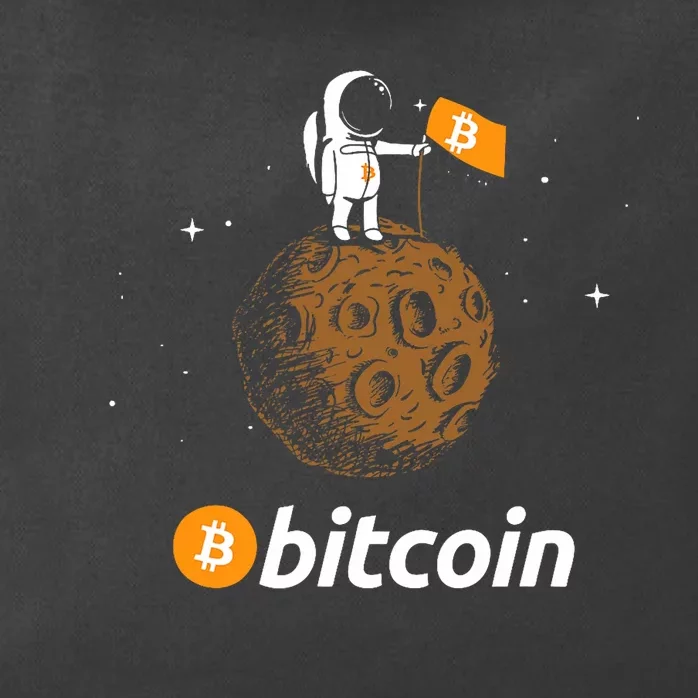 Bitcoin Btc Crypto To The Moon Featuring Astronaut Zip Tote Bag