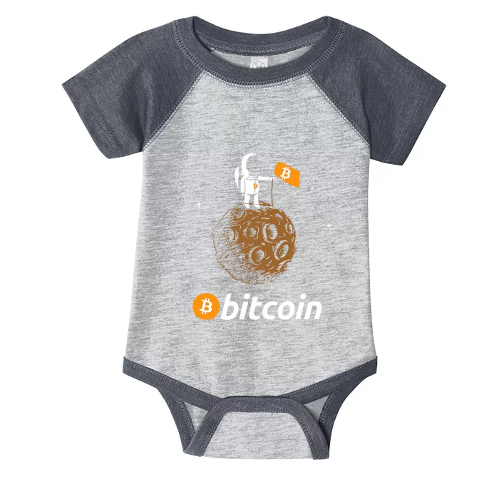 Bitcoin Btc Crypto To The Moon Featuring Astronaut Infant Baby Jersey Bodysuit