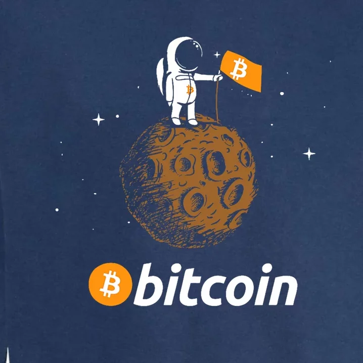 Bitcoin Btc Crypto To The Moon Featuring Astronaut Garment-Dyed Sweatshirt