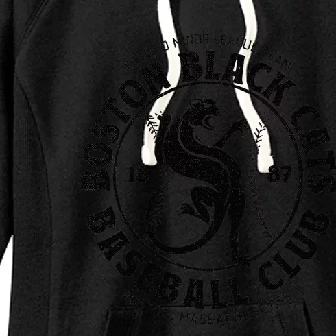 Boston Black Cats Baseball Retro Minor League Baseball Team Women's Fleece Hoodie