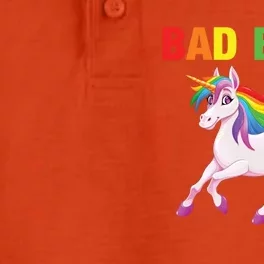 Bad Bitch Cool Gift Sarcastic Ironic Rainbow Unicorn Mean Attitude Gift Dry Zone Grid Performance Polo