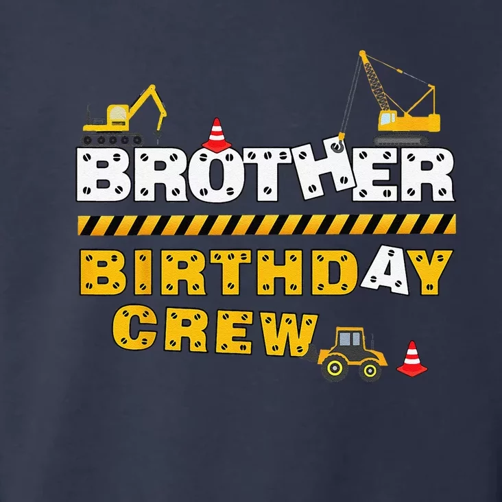 Brother Birthday Crew Construction Family Birthday Party Toddler Hoodie