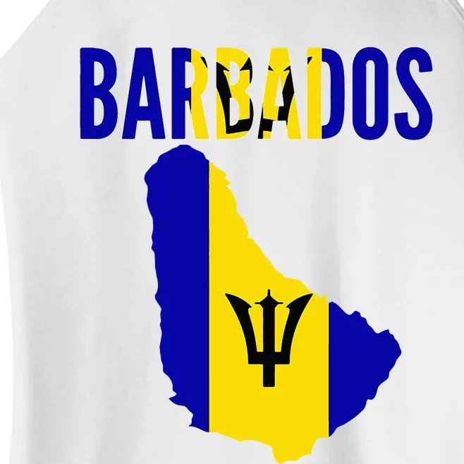 Barbadian Barbados Country Map Flag Women’s Perfect Tri Rocker Tank