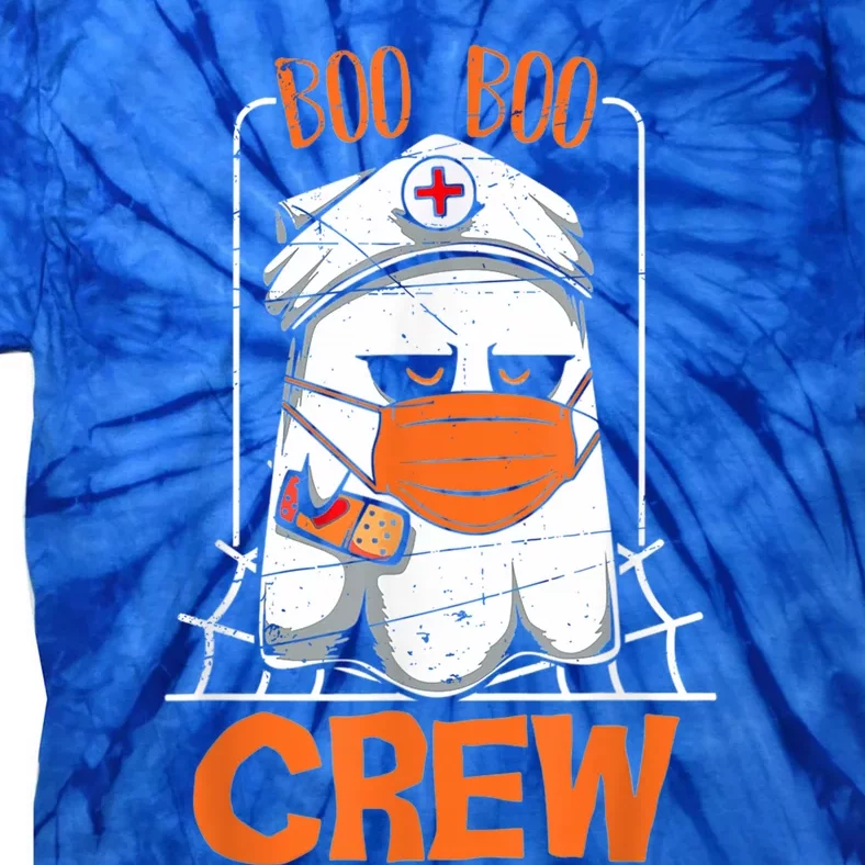 Boo Boo Crew Nurse Halloween Nurses Rn Ghost Cute Gift Tie-Dye T-Shirt