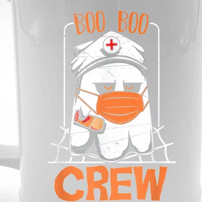 Boo Boo Crew Nurse Halloween Nurses Rn Ghost Cute Gift Front & Back Beer Stein