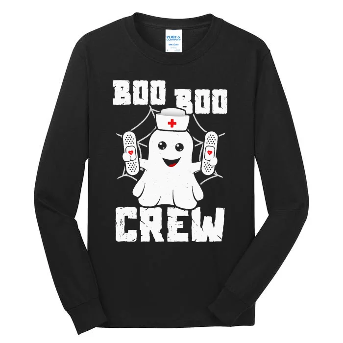 Boo Boo Crew Ghost Nurse Costume Funny Halloween Tall Long Sleeve T-Shirt