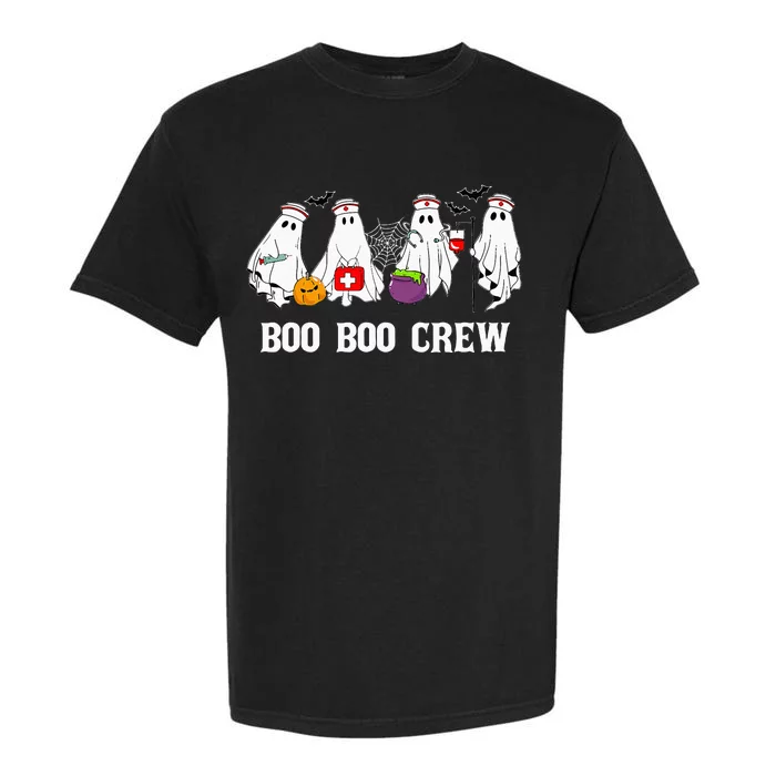 Boo Boo Crew Nurse Funny Ghost Halloween Nursing Garment-Dyed Heavyweight T-Shirt