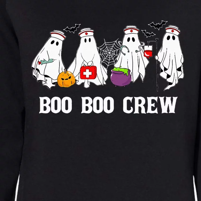 Boo Boo Crew Nurse Funny Ghost Halloween Nursing Womens California Wash Sweatshirt