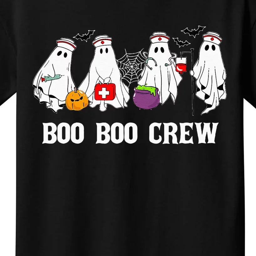 Boo Boo Crew Nurse Funny Ghost Halloween Nursing Kids T-Shirt