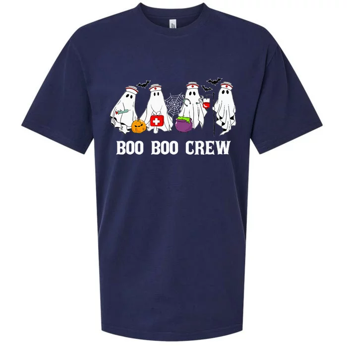 Boo Boo Crew Nurse Funny Ghost Halloween Nursing Sueded Cloud Jersey T-Shirt