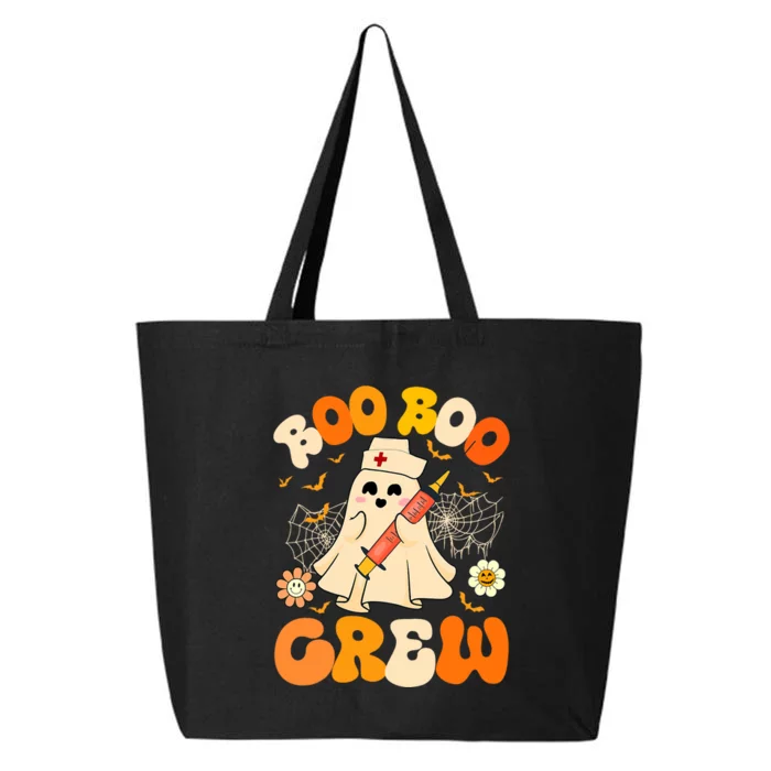 Boo Boo Crew Funny Ghost Nurse Retro Halloween Nursing Rn 25L Jumbo Tote